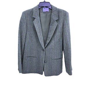 Vintage Womans Pendelton Virgin Wool Blazer Jacket Elbow Patches m